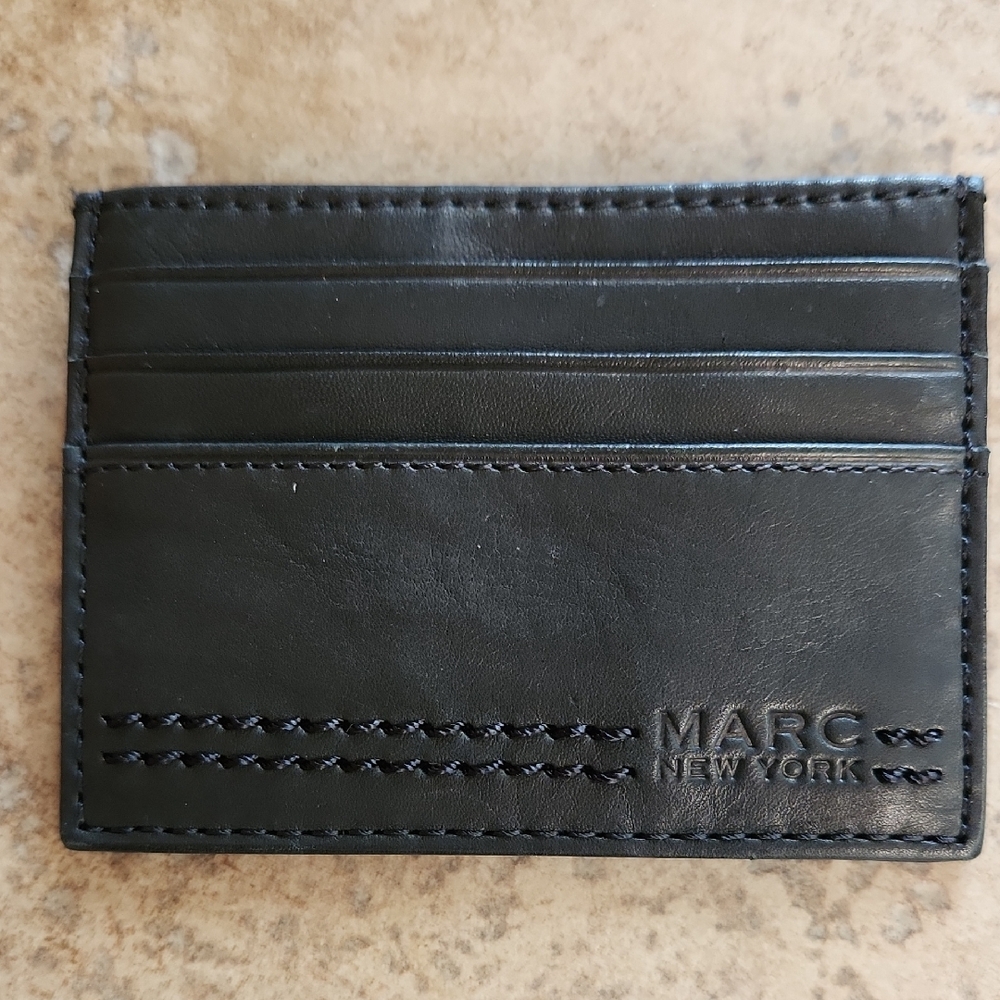 Marc New York Brown Leather Card Holder